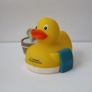Lufthansa Airlines First Class Lounge Terminal Yellow Rubber Duck Sauna